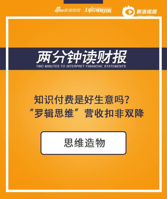 2分钟读财报|知识付费是好生意?“罗辑思维”营收扣非双降