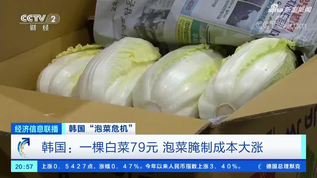 韩国:一颗白菜79元  泡菜腌制成本大涨