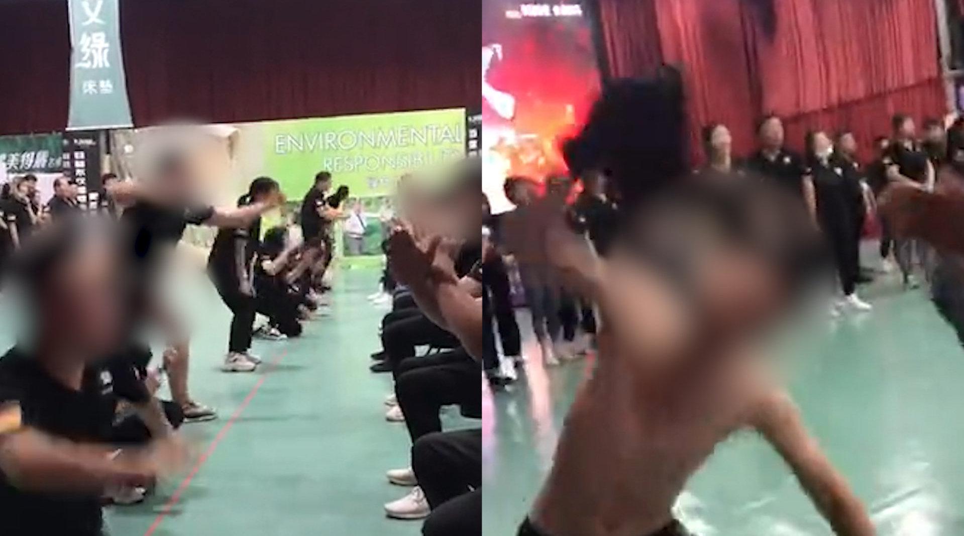 家具厂培训会员工跪地自扇耳光 厂家:主题心灵成长 打造铁军团