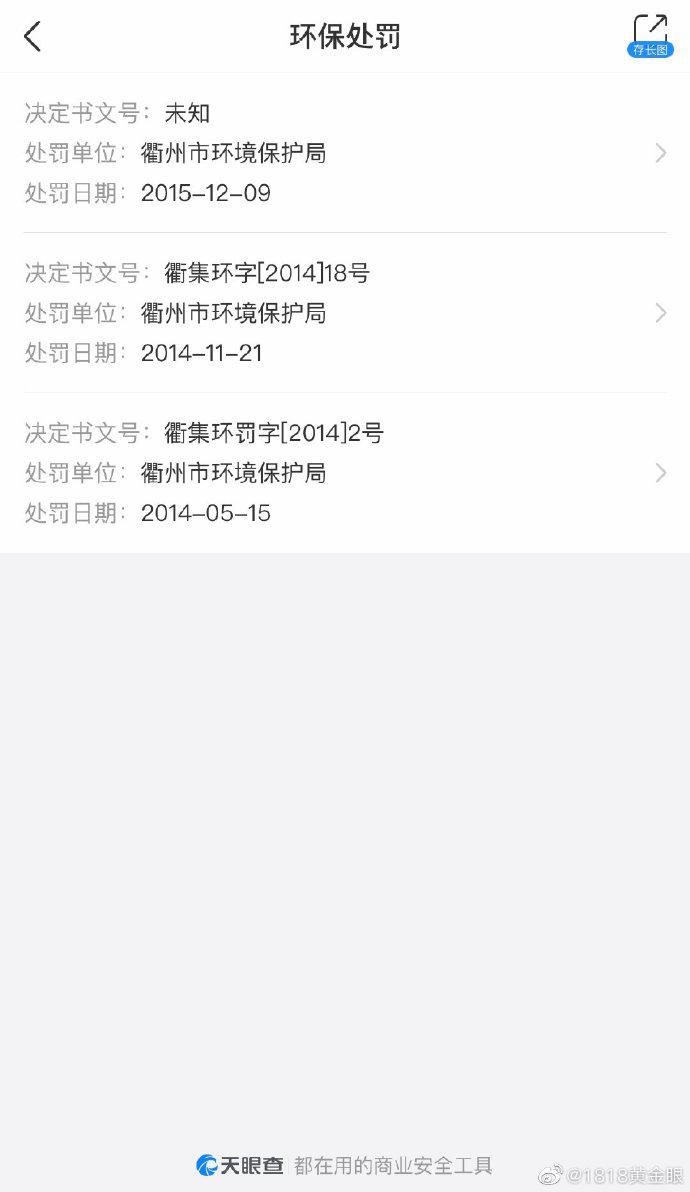 浙江衢州中天氟硅发生大火 企业曾有三次环保处