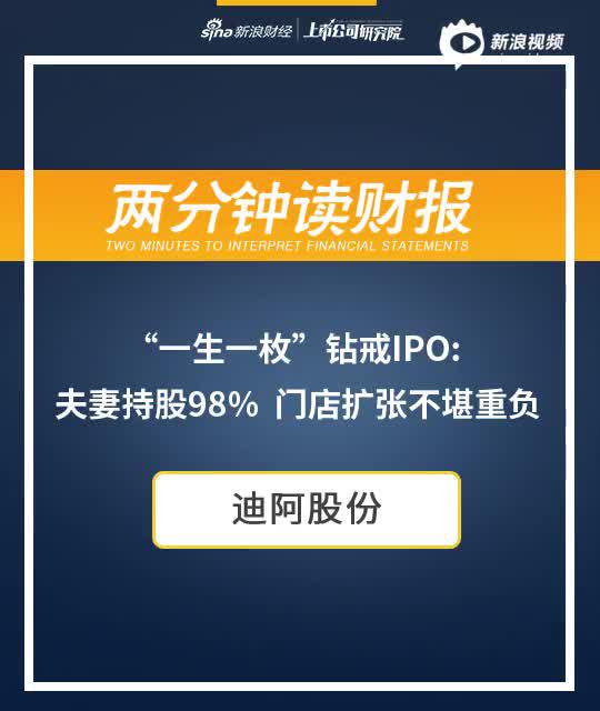 2分钟读财报|DR钻戒IPO:夫妻持股98% 门店扩张不堪重负