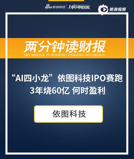 2分钟读财报|“AI四小龙”依图科技IPO：3年烧60亿 何时盈利？