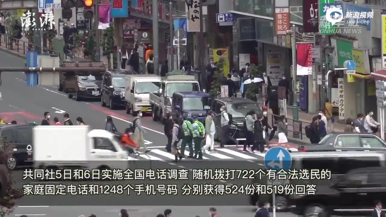 日本首相菅义伟内阁支持率下降超10个百分点