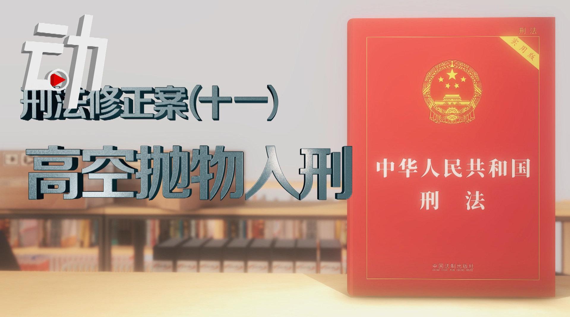动画解读刑法最新修改内容:高空抛物入刑 保护"头顶上的安全"
