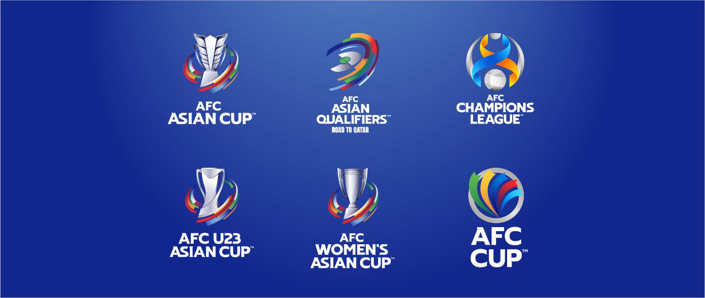 亚足联推出多项国家队及俱乐部赛事全新logo