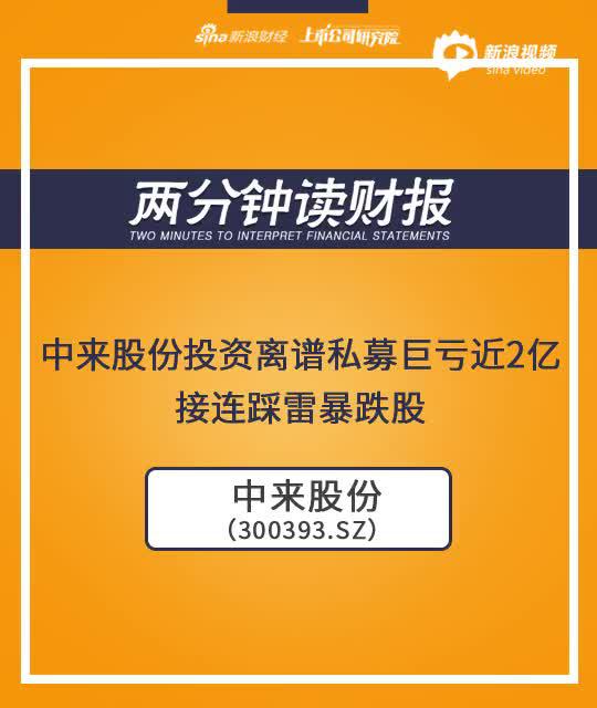 2分钟读财报|中来股份投资离谱私募巨亏近2亿 接连踩雷暴跌股