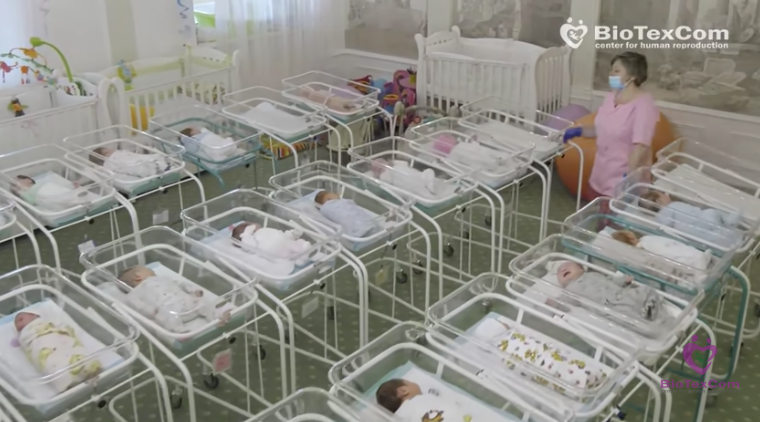 乌克兰代孕机构“婴儿囤积”。视频截图来源于乌克兰代孕机构Biotex．