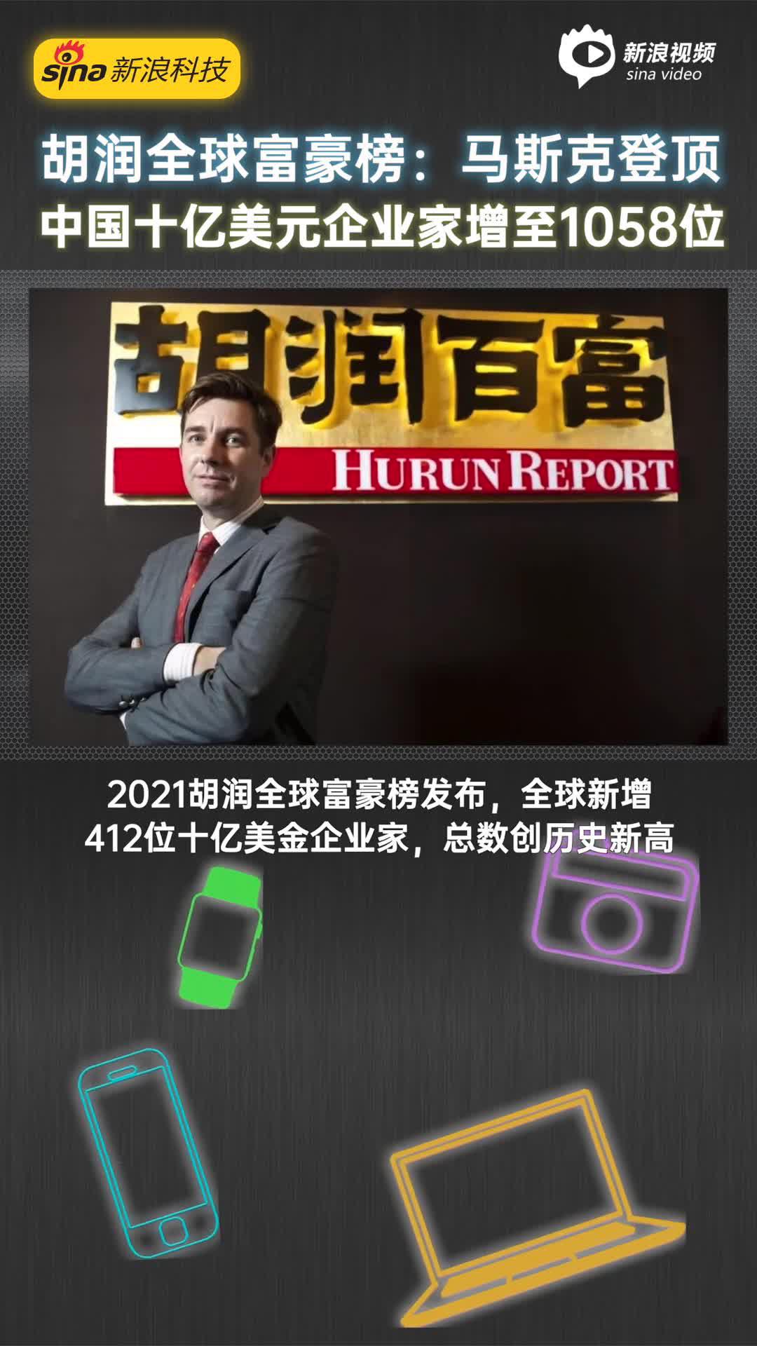 马斯克登顶胡润全球富豪榜中国十亿美元企业家增至1058位 马斯克 胡润全球富豪榜 新浪科技 新浪网 马斯克登顶胡润全球富豪榜中国十亿美元企业家增至1058位 马斯克 胡润全球富豪榜 新浪科技 新浪网