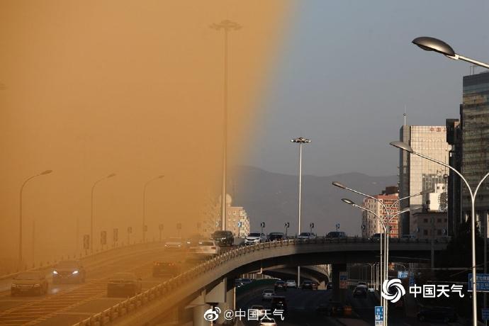 沙尘暴过后蓝天回归一组图看北京沙尘前后天空对比