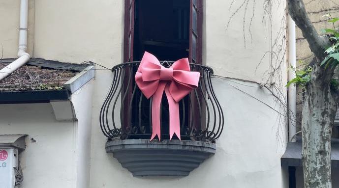 上海武康路蝴蝶结奶奶被家人接走 居民:蝴蝶结暂时不会拆