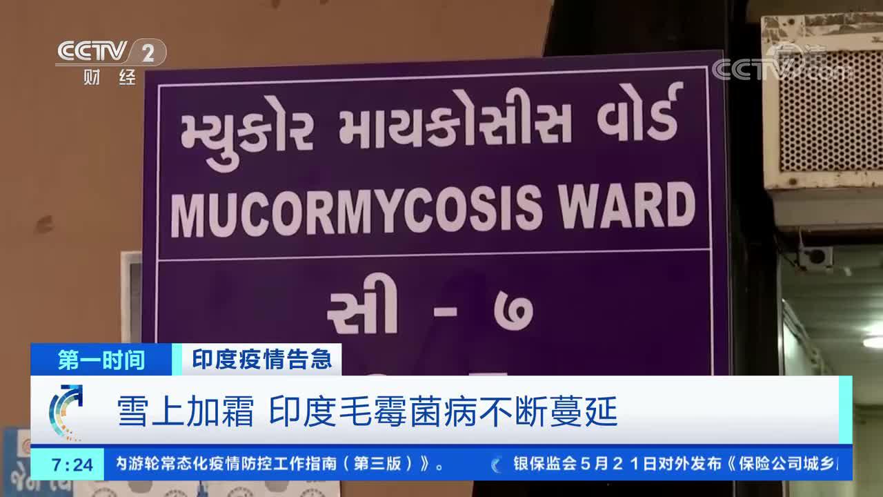 第一时间印度疫情告急雪上加霜印度毛霉菌病不断蔓延