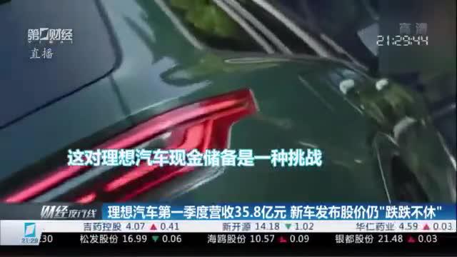 理想汽车第一季度营收35.8亿元 新车发布股价仍“跌跌不休”