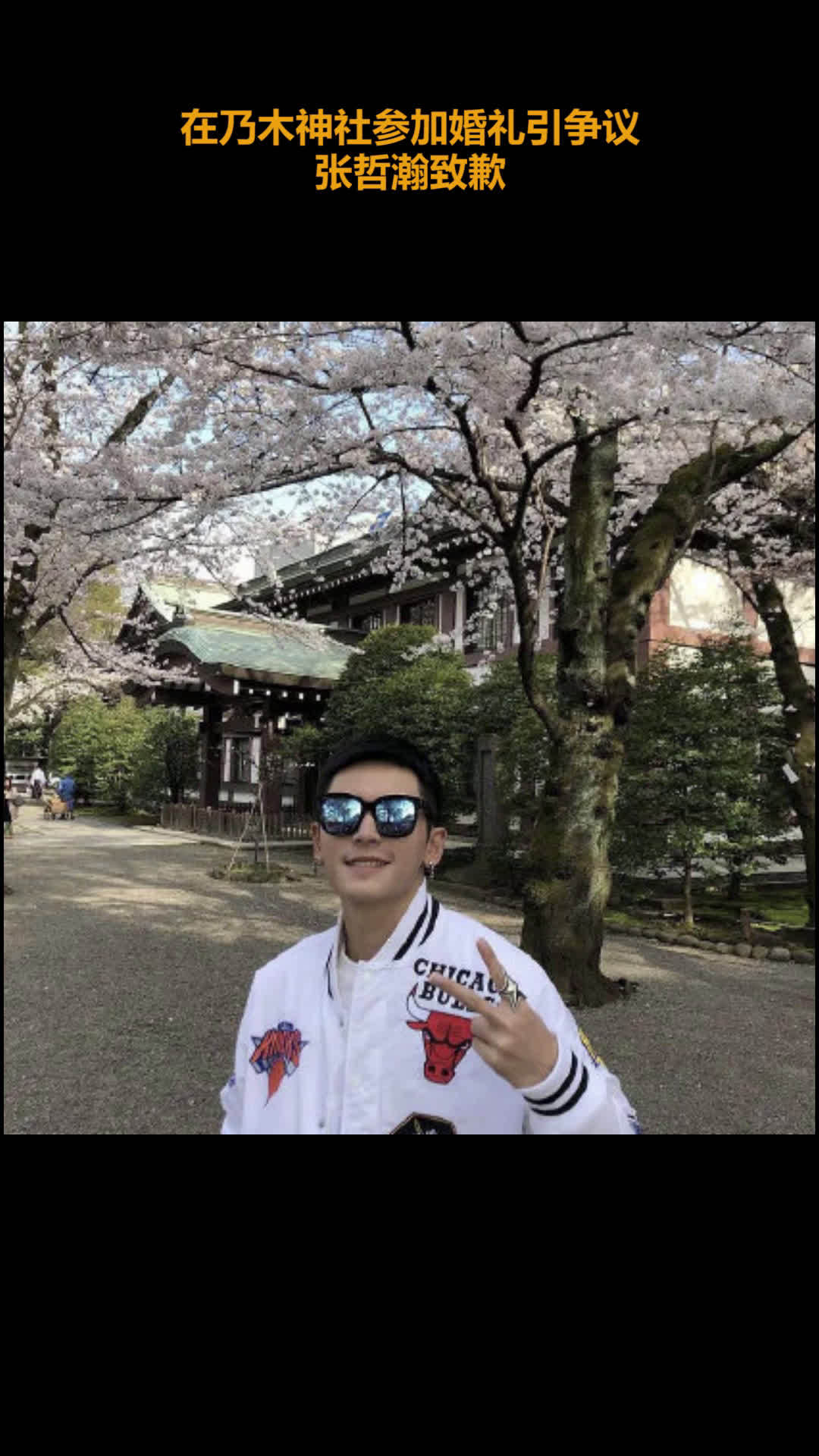 日防相靖国神社"拜鬼"当天,艺人张哲瀚为涉日争议举动道歉