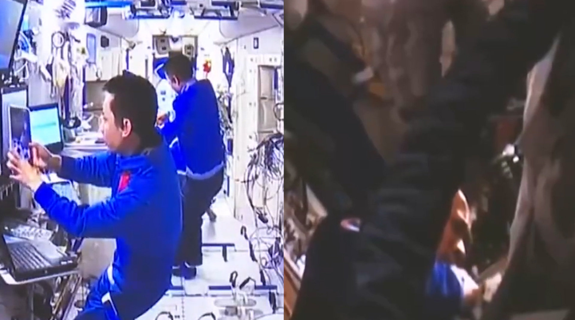 期待！航天员全景拍摄太空生活 调航天服换手套 二次出舱准备就绪