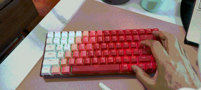 這個配色我喜歡，達爾優烈焰紅A84鍵盤入手_新浪眾測