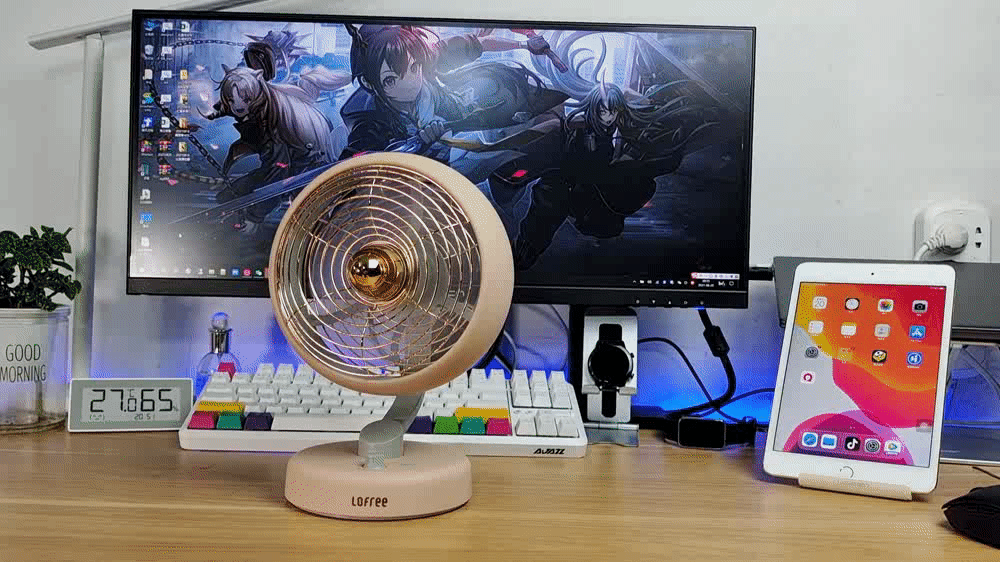 九檔風力可廣角送風,這款桌面風扇猶如藝術品_新浪眾測
