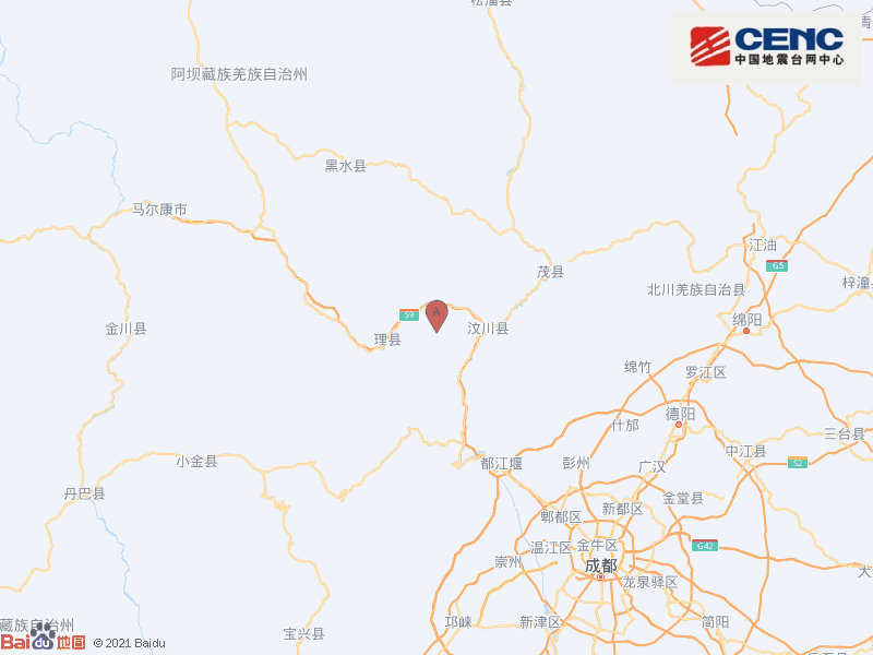 四川阿坝州理县附近发生3.2级左右地震