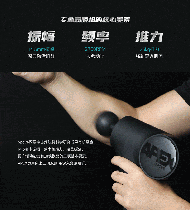 給力的私人按摩師—OPOVE APEX筋膜槍_新浪眾測