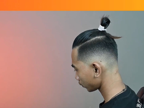 中国男生武士头发型图片