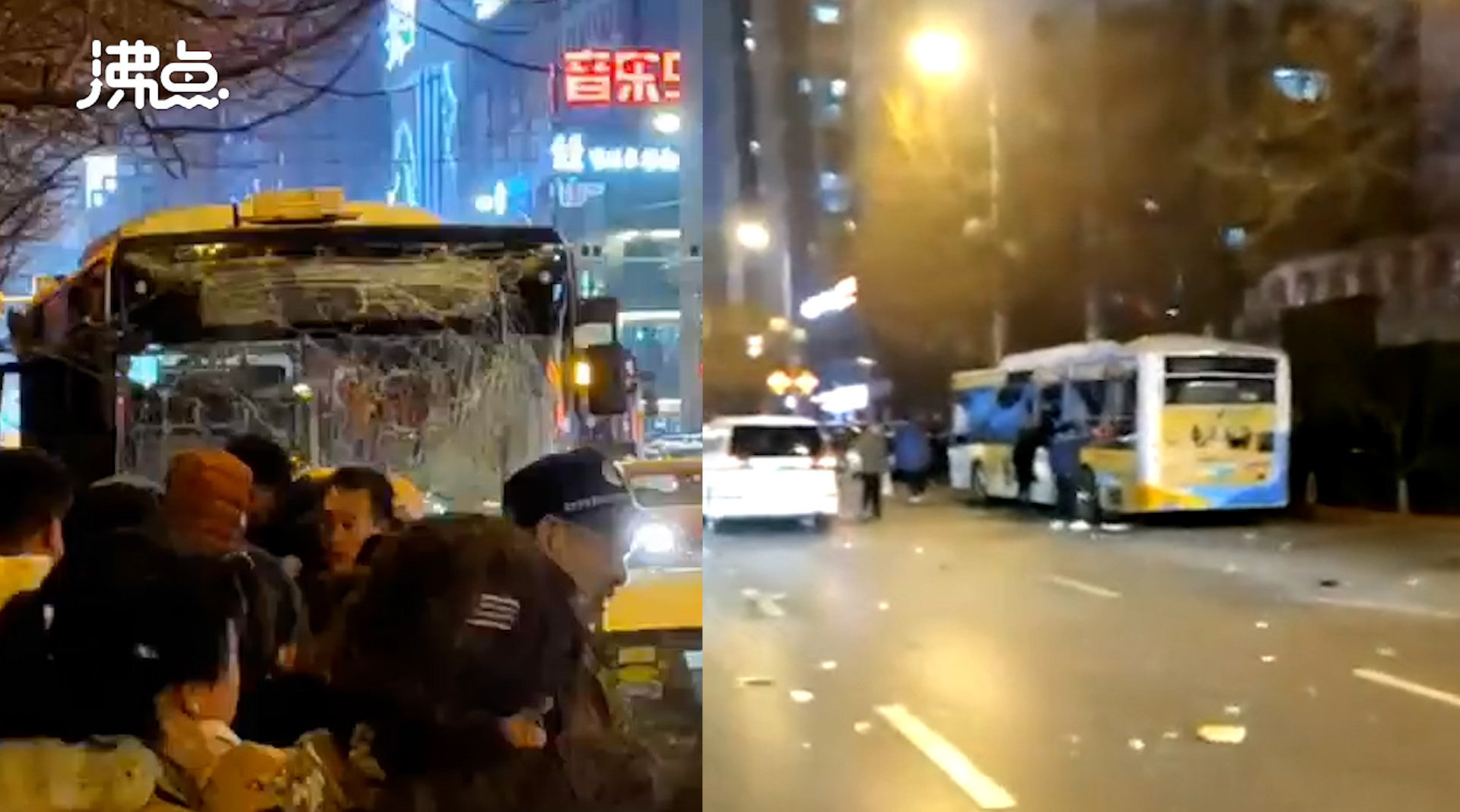 沈阳一公交车发生爆炸现场有人员受伤 含视频 手机新浪网