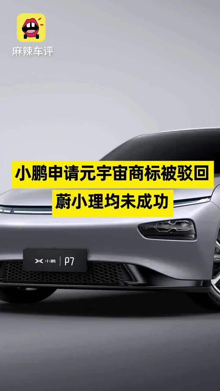 小鹏申请元宇宙商标被驳回，蔚小理均未成功