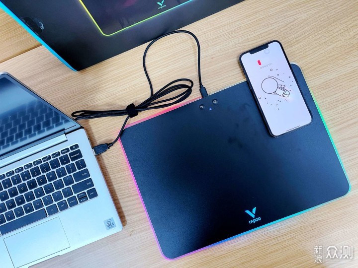 雷柏V10RGB鼠标垫+VT350Q鼠标，炫彩外设更酷_新浪众测