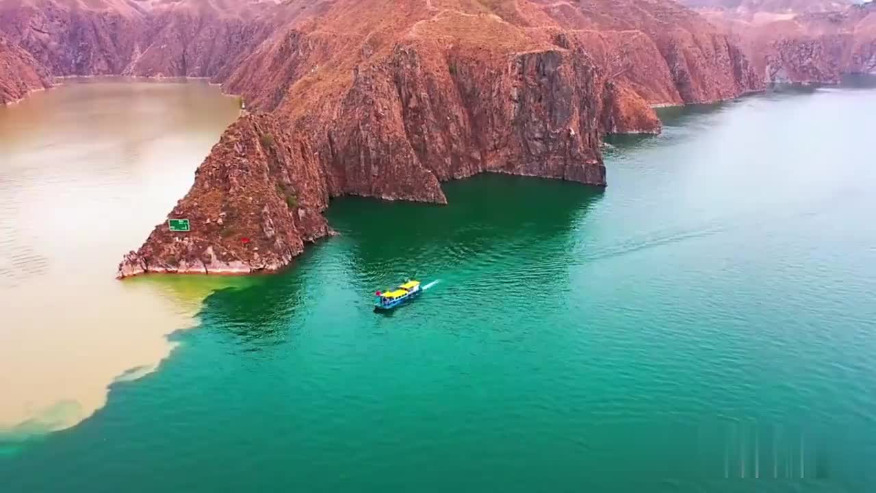 分享美景!黄河洮河交汇好像鸳鸯锅_手机新浪网