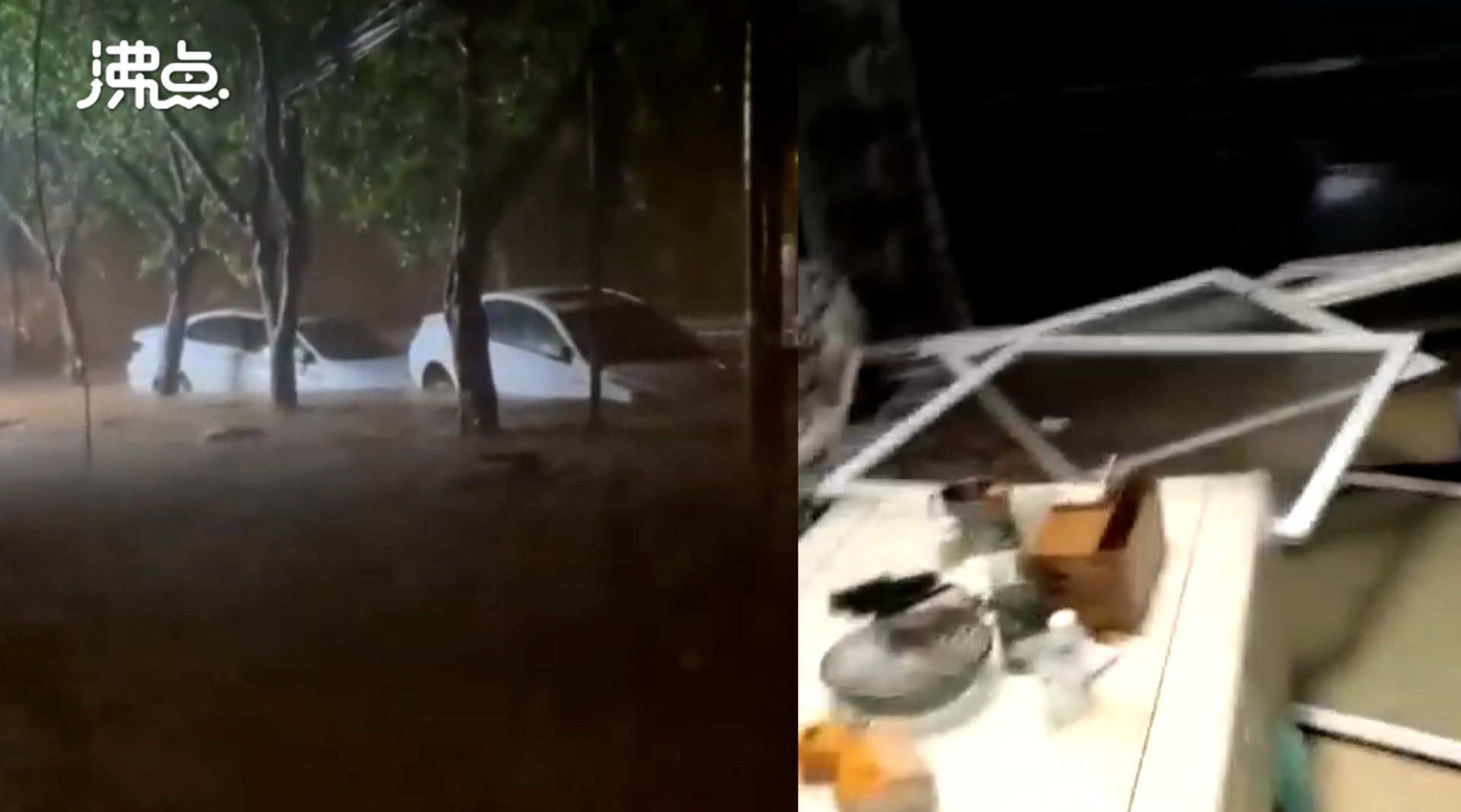 四川安岳突现13级狂风伴随暴雨冰雹：商户桌子被掀翻 城市出现内涝