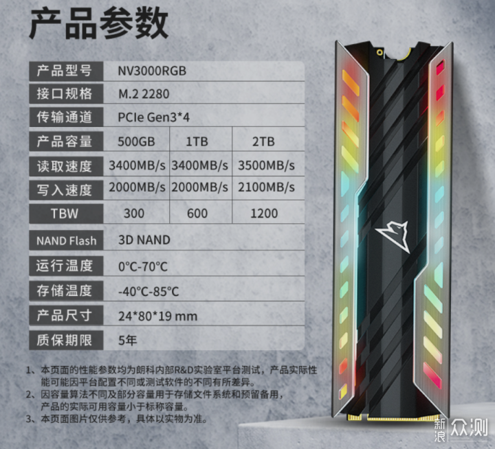 玩灯新宠：朗科 绝影NV3000 RGB SSD_新浪众测
