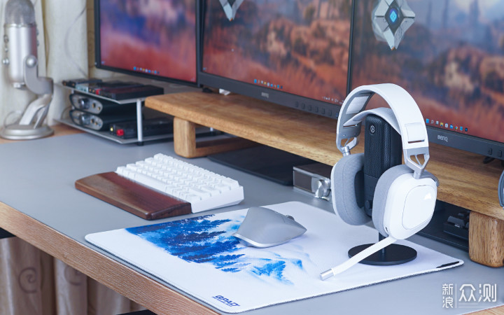 享受沉浸游戏体验!美商海盗船HS80白色版耳机!_新浪众测