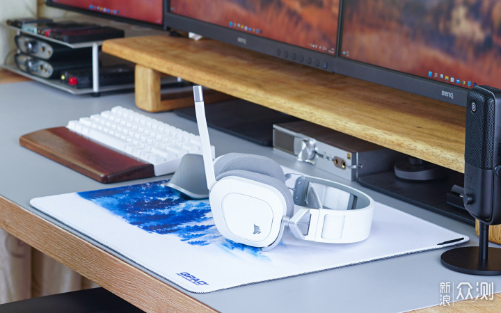 享受沉浸游戏体验!美商海盗船HS80白色版耳机!_新浪众测