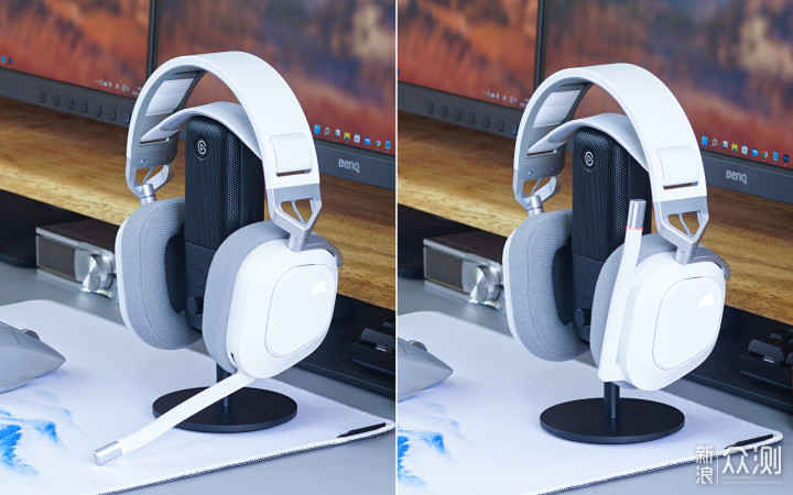 享受沉浸游戏体验!美商海盗船HS80白色版耳机!_新浪众测