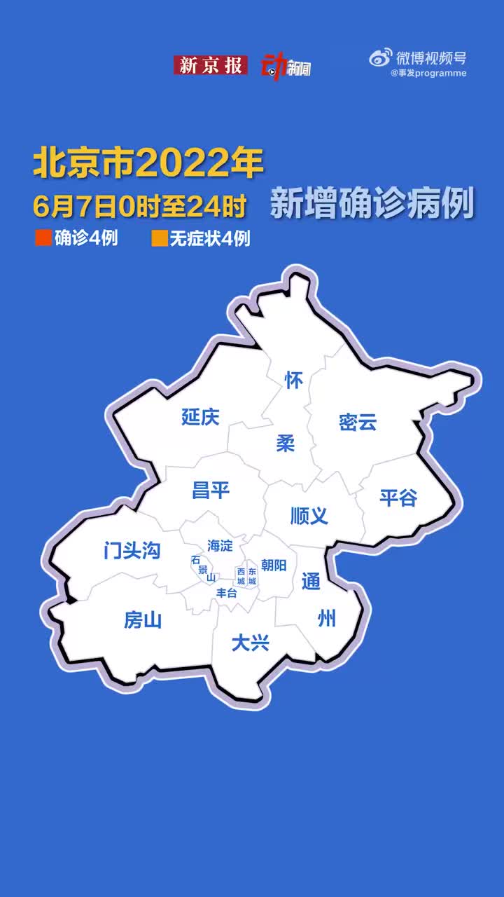 北京疫情动态地图:北京6月7日新增4例本土确诊,无症状4例_手机新浪网
