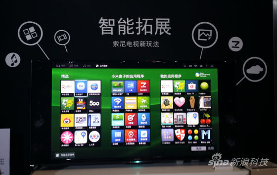 索尼电视将与小米盒子实现统一控制