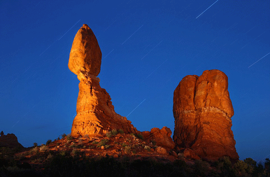 2010年5月4日，美国犹他州拱门国家公园夜色。