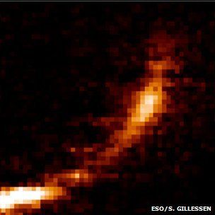 观测显示目前这股气体云的前部运动速度几乎要比其后部快上500公里/秒，可能很快就会被黑洞的引力场撕裂开来