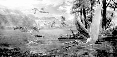 阿凡达伊卡兰翼龙头部复原图。赵闯绘