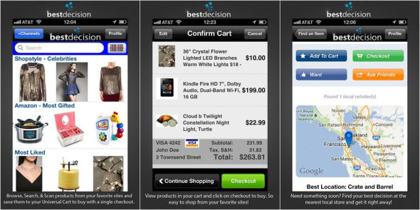 Best Decision不仅整合了各家电商网站的商品类别，还提供了统一的支付服务，而不是跳转到不同的网站