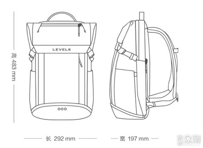 可扩容的双肩包颜值与实用的地平线8号旅行包_新浪众测