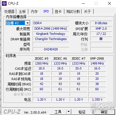 国货崛起金百达（长鑫颗粒）XMP3000轻松无压_新浪众测