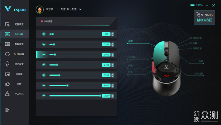 超跑造型，超强动力，雷柏VT960S双模电竞鼠标_新浪众测