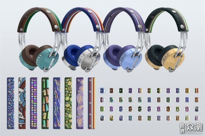 自由組裝，耳機分量很輕，對準卡扣順時針旋轉即可固定 ，耳機采用藍牙5.0傳輸協議，夾耳時，耳套 、影音、61鍵隨意組合。魔尼悉比Rainbow模塊化耳機開箱_新浪眾測