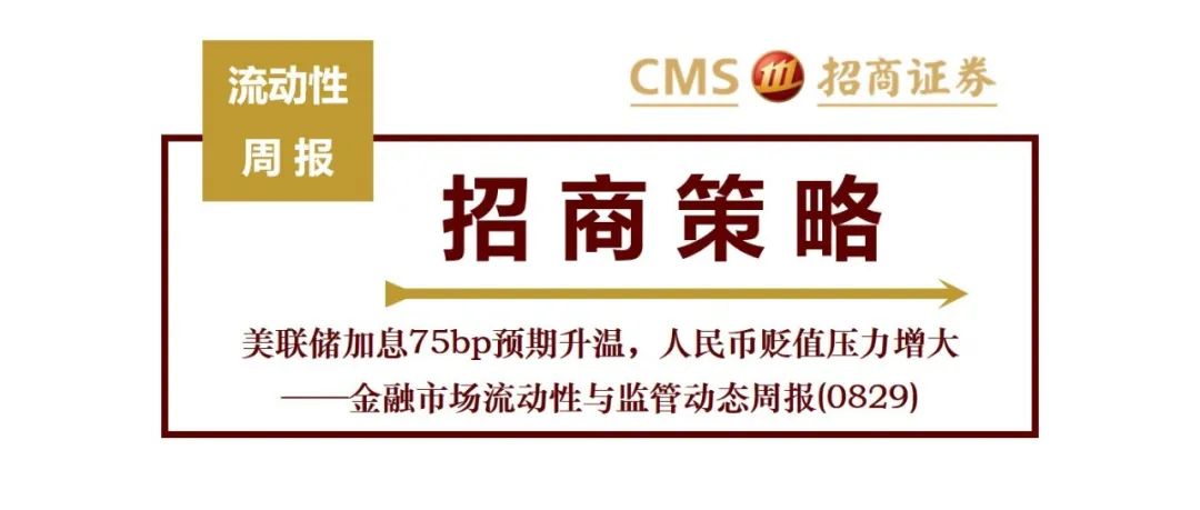 招商策略：美联储加息75bp预期升温，人民币贬值压力增大