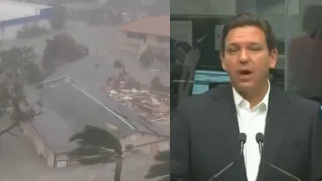 飓风“伊恩”袭击美佛州致大量房屋被淹 州长：500年一遇的洪水