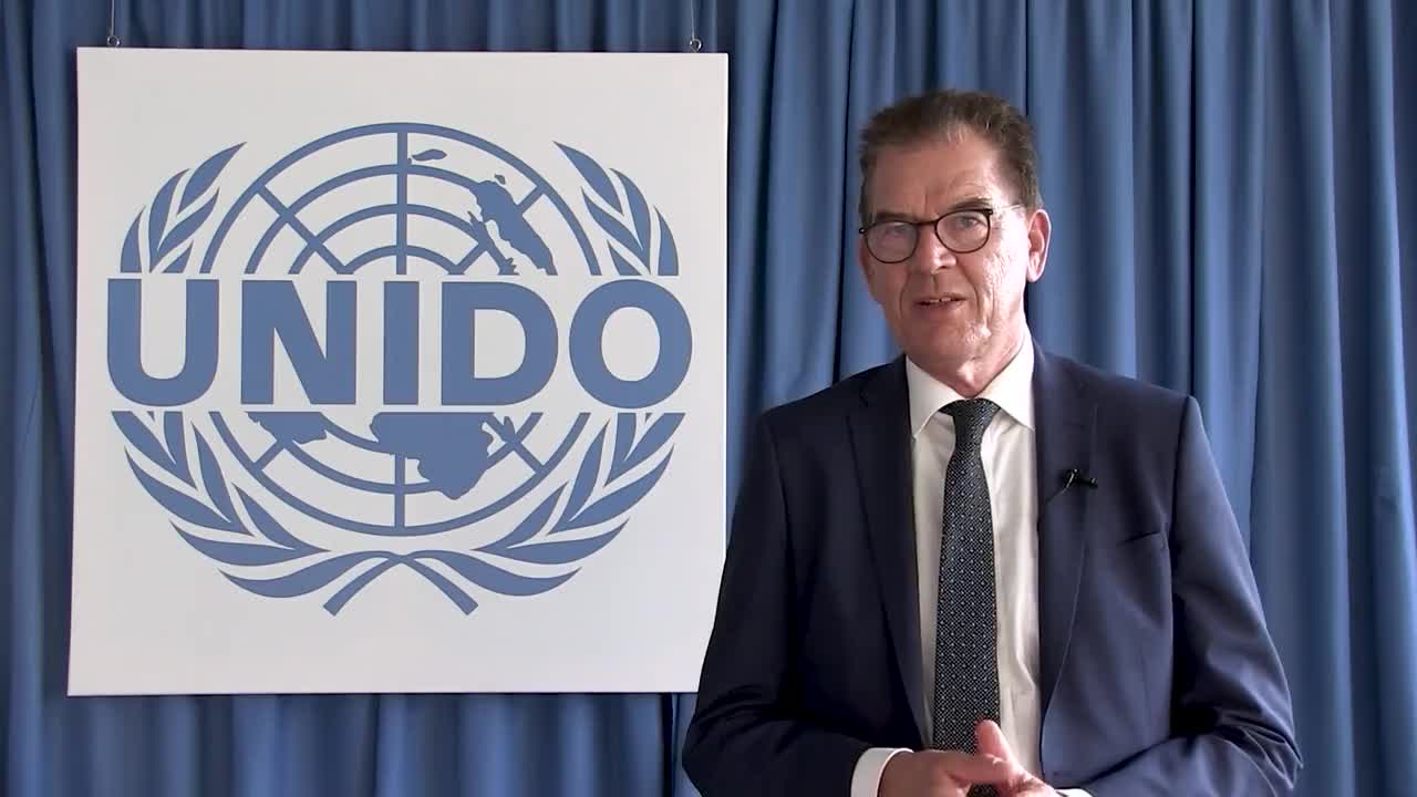 联合国工业发展组织总干事穆勒以视频方式出席第五届中国国际进口博览