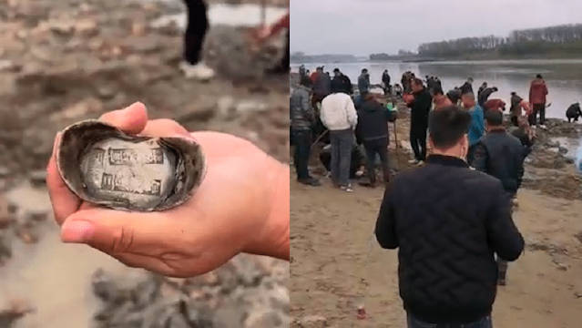大量群众河堤挖宝,湖北汉川警方:网红“导演挖到宝”视频引发_手机新浪网