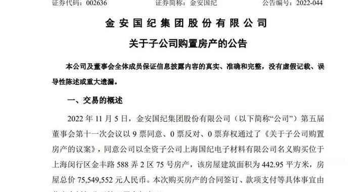 净利3800万，金安国纪却花7500多万买顶级别墅？深交所下发关注函