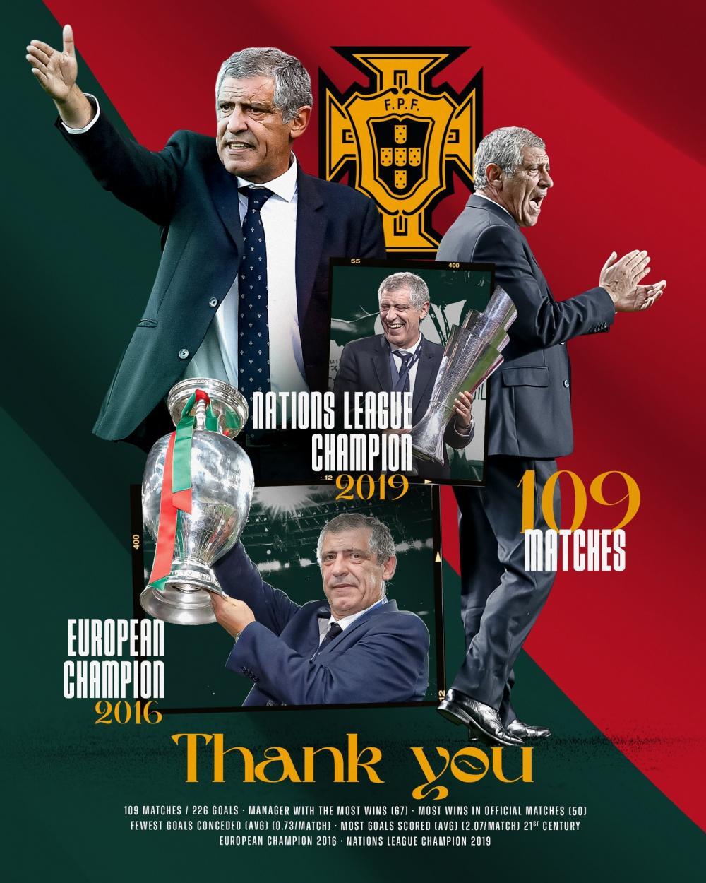 葡萄牙总统感谢桑托斯：感谢带来了欧洲杯冠军