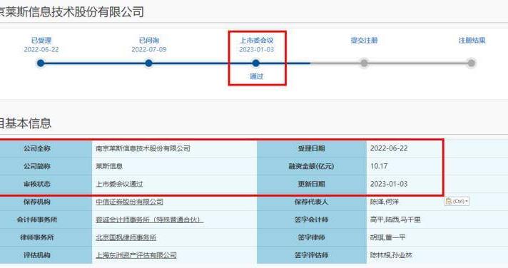 年内首批！莱斯信息IPO过会，有何亮点？