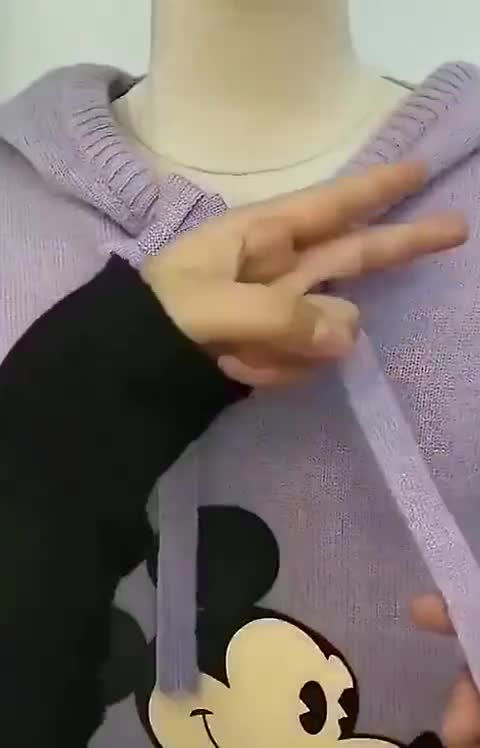 7种不同样式的卫衣绳系法